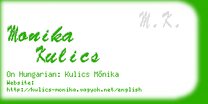 monika kulics business card